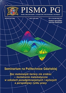 Pismo PG : pismo pracowników i studentów Politechniki Gdańskiej, 2006, R. 14, nr 4 (Kwiecień)