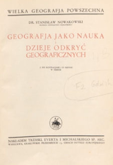 Geografja jako nauka i dzieje odkryć geograficznych