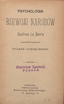 Psychologia rozwoju narodów Gustawa Le Bon'a