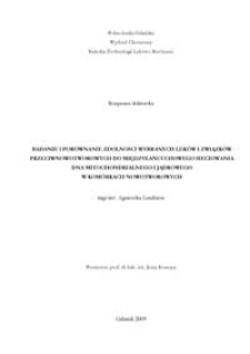 Badanie i porównanie zdolności wybranych leków i związków przeciwnowotworowych do międzyłańcuchowego sieciowania DNA mitochondrialnego i jądrowego w komórkach nowotworowych
