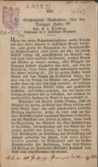 Geschichtliche Nachrichten &uuml;ber den Danziger Hafen