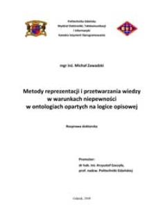 Metody reprezentacji i przetwarzania wiedzy w warunkach niepewności w ontologiach opartych na logice opisowej