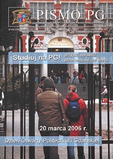 Pismo PG : pismo pracowników i studentów Politechniki Gdańskiej, 2006, R. 14, nr 2 (Luty)