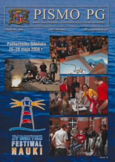 Pismo PG : pismo pracowników i studentów Politechniki Gdańskiej, 2006, R. 14, nr 6 (Czerwiec)