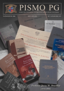 Pismo PG : pismo pracowników i studentów Politechniki Gdańskiej, 2006, R. 14, nr 7 (Październik)