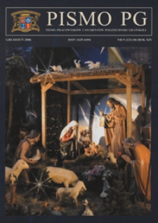 Pismo PG : pismo pracowników i studentów Politechniki Gdańskiej, 2006, R. 14, nr 9 (Grudzień)