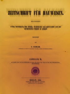 Zeitschrift für Bauwesen, Jg. 4, H. 1-12 (1854)
