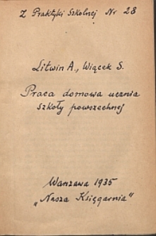 Praca domowa ucznia szkoły powszechnej