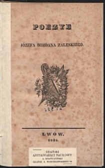 Poezye J&oacute;zefa Bohdana Zaleskiego