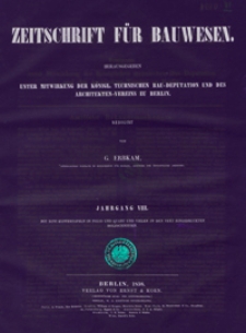 Zeitschrift für Bauwesen, Jg. 8, H. 1-12 (1858)