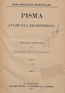 Pisma Zygmunta Krasińskiego. T. 2