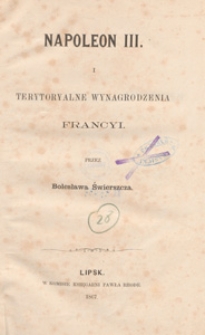 Napoleon III. i terytoryalne wynagrodzenia Francyi