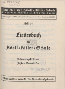 Liderbuch der Adolf-Hitler-Schule