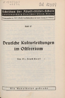 Deutsche Kulturleistungen im Ostseeraum