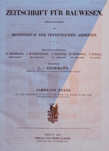 Zeitschrift für Bauwesen, Jg. 33, H. 1-12 (1883)