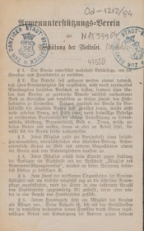 Armenunterstützungs-Verein zur Verhütung der Bettelei