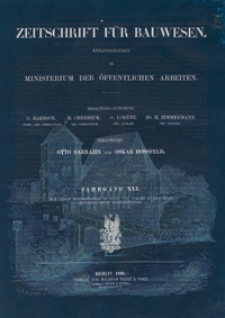 Zeitschrift für Bauwesen, Jg. 41, H. 1-12 (1891)