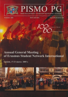 Pismo PG : pismo pracowników i studentów Politechniki Gdańskiej, 2005, R. 13, nr 3 (Marzec)