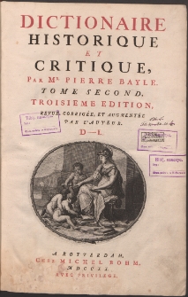 Dictionaire historique et critique. T. 2, D-L