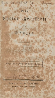 Die Cholera-Krankheit in Danzig