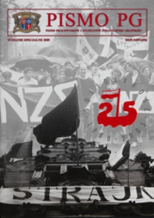 Pismo PG : pismo pracowników i studentów Politechniki Gdańskiej, 2005, R. 13, 25-lecie NSZZ „Solidarność”