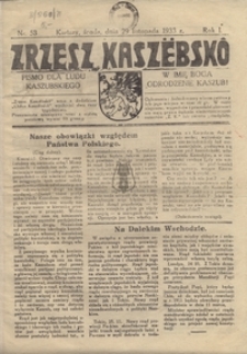 Zrzesz Kasz&euml;bsk&ocirc;. Pismo dla ludu kaszubskiego. W imię Boga odrodzenie Kaszub!, nr.53, 1933