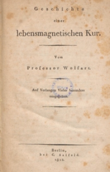 Geschichte einer lebensmagnetischen Kur