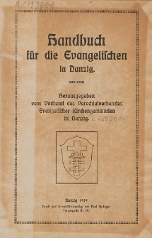 Handbuch f&uuml;r die Evangelischen in Danzig