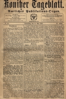 Konitzer Tageblatt.Amtliches Publikations=Organ, nr.111