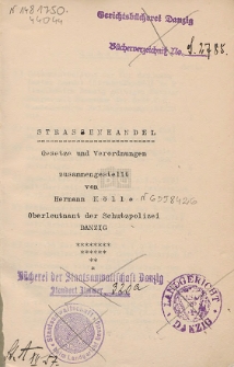 Strassenhandel : Gesetze und Verordnungen