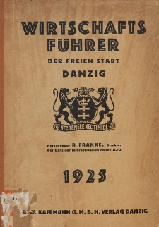 Wirtschaftsf&uuml;hrer der Freien Stadt Danzig 1925