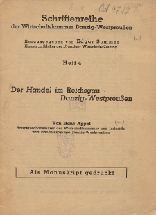 Der Handel im Reichsgau Danzig-Westpreußen