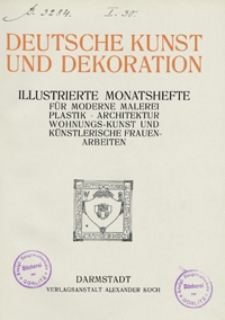 Deutsche Kunst und Dekoration 1912