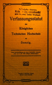 Dienstvorschriften für die Kgl. Technische Hochschule du Danzig