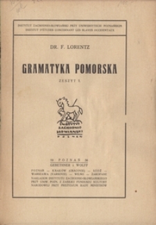 Gramatyka Pomorska, z. 7