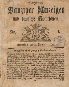 Gemeinnützige Danziger Anzeigen Erfahrungen und Erläuterungen allerley nützlicher Dinge und Seltenheiten 1772
