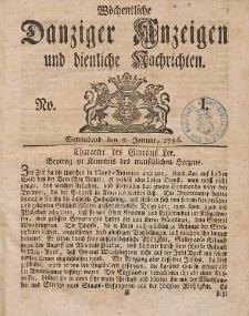 Gemeinnützige Danziger Anzeigen Erfahrungen und Erläuterungen allerley nützlicher Dinge und Seltenheiten 1786