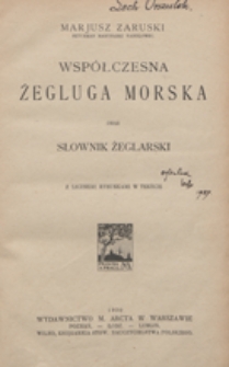 Współczesna żegluga morska oraz słownik żeglarski