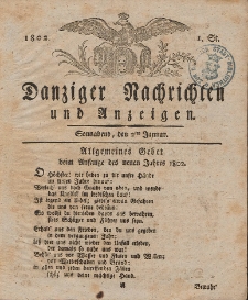 Königlich Preußische Danziger Nachrichten und Anzeigen zum Nutzen und zur Bequemlichkeit des Publikums 1802