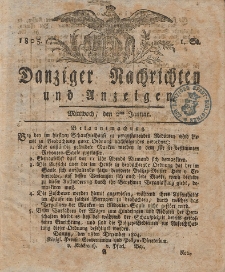 K&ouml;niglich Preu&szlig;ische Danziger Nachrichten und Anzeigen zum Nutzen und zur Bequemlichkeit des Publikums 1805