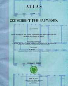 Atlas zur Zeitschrift für Bauwesen, Jg. 28, H. 1-12 (1878)