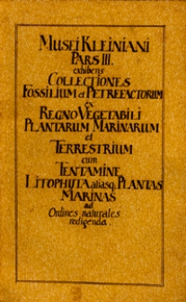 Museum Kleinianum. P. III-VI