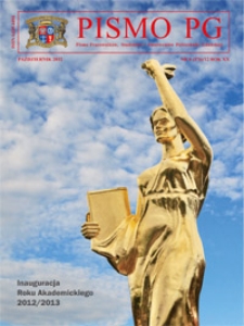 Pismo PG: Pismo Pracowników, Studentów i Absolwentów Politechniki Gdańskiej, 2012, R. 20, Nr 8 (Październik)