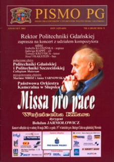 Pismo PG : pismo pracowników i studentów Politechniki Gdańskiej, 2002, R. 10, nr 4 (Kwiecień)