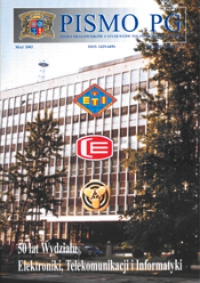 Pismo PG : pismo pracowników i studentów Politechniki Gdańskiej, 2002, R. 10, nr 5 (Maj)