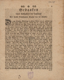 Gedanken eines Liebhabers der Tonkunst &uuml;ber Herrn Nichelmanns Tractat von der Melodie