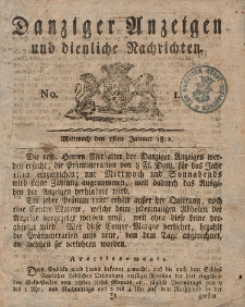 Königlich Preußische Danziger Nachrichten und Anzeigen zum Nutzen und zur Bequemlichkeit des Publikums