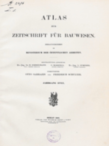 Atlas zur Zeitschrift für Bauwesen, Jg. 58, H. 1-12 (1908)