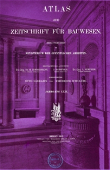 Atlas zur Zeitschrift für Bauwesen, Jg. 62, H. 1-12 (1912)