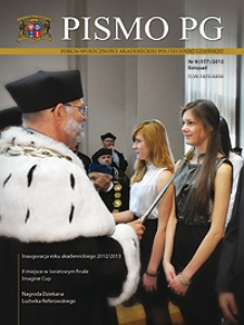 Pismo PG : Forum Społeczności Akademickiej Politechniki Gdańskiej, 2012, R. 20, Nr 9 (Listopad)